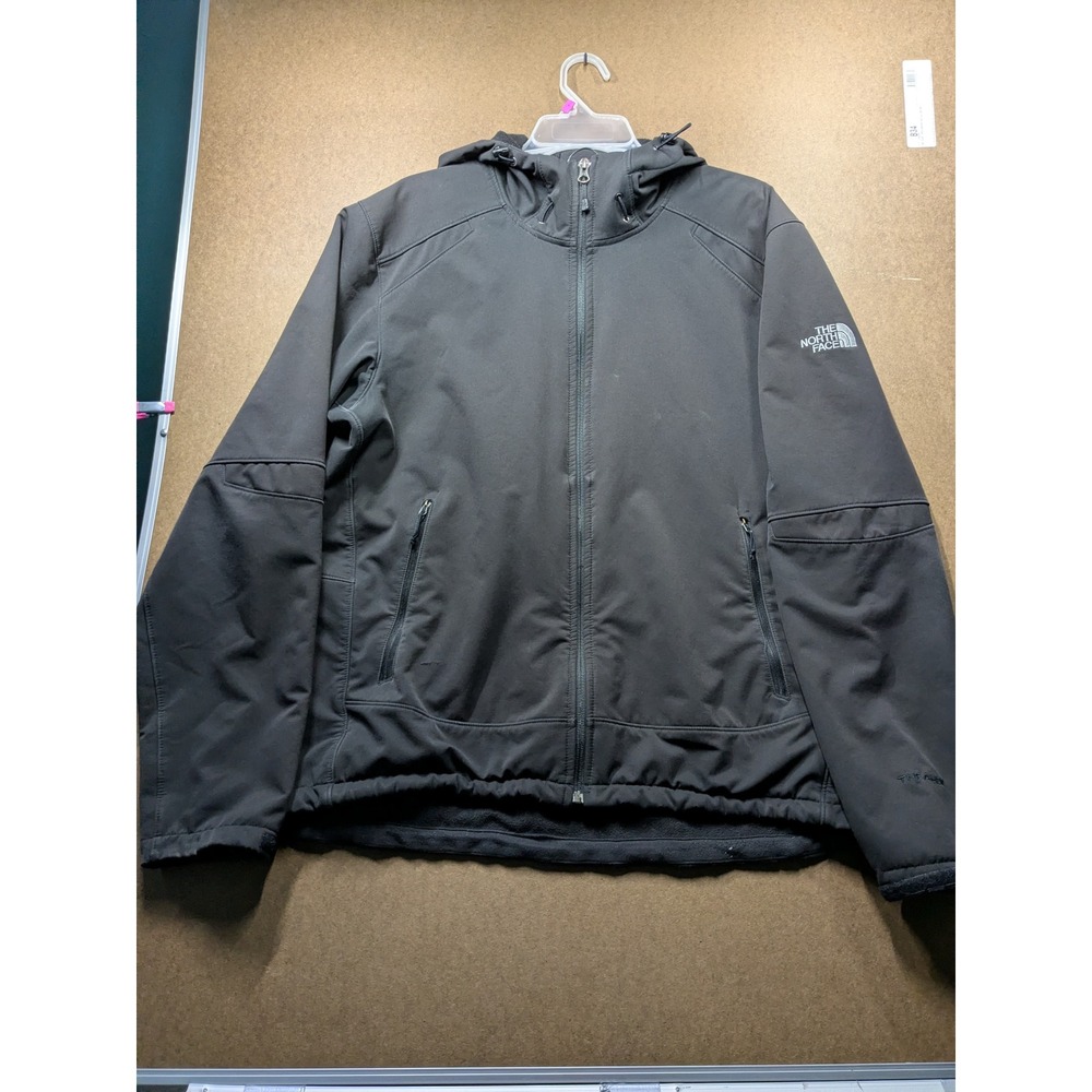 The North Face Apex Bionic Softshell Hooded Jacket Mens Large Black Windproof